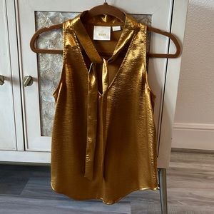 Maeve Gold Top with Ties